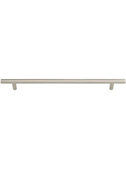 Mid-Century Brass Bar Pull - 10 inch Center to Center in Polished Nickel.